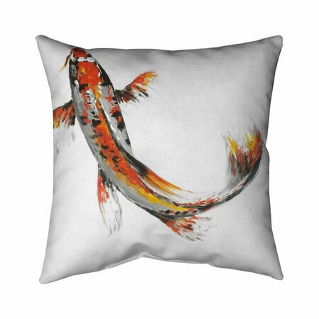 FONDO 26 x 26 in. Butterfly Koi Fish-Double Sided Print Indoor Pillow FO2794742